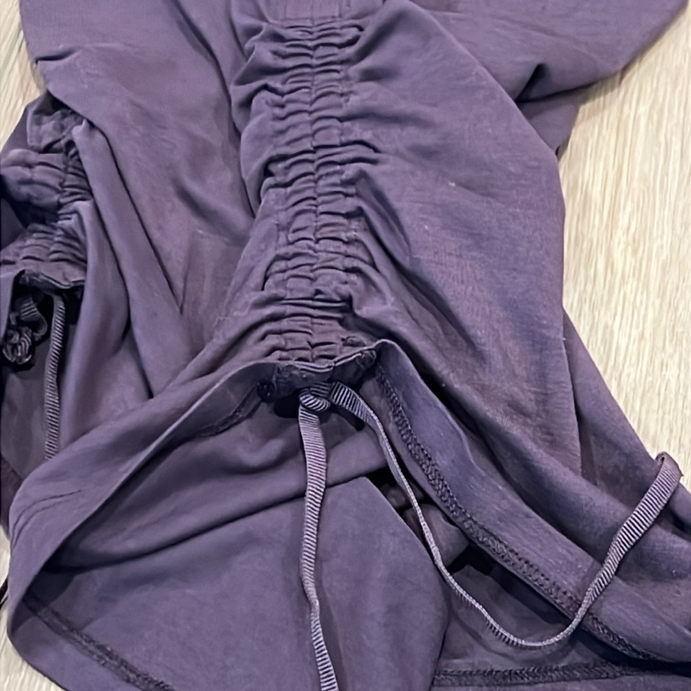 Athleta Racerback Tank Top Size Small Plum Purple Cinched Sides w/Ties - Picture 6 of 10